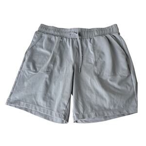 Mondetta Knit Athletic Bermuda Shorts Men's Size M Gray Elastic Waist Drawstring